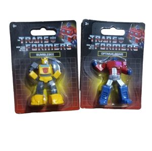 Transformers Bumblebee & Optimus Prime 2" Inch Mini-Figures Autobot Hasbro